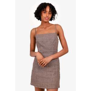 Reformation Tartine Check Tovianna Linen Dress Size 0